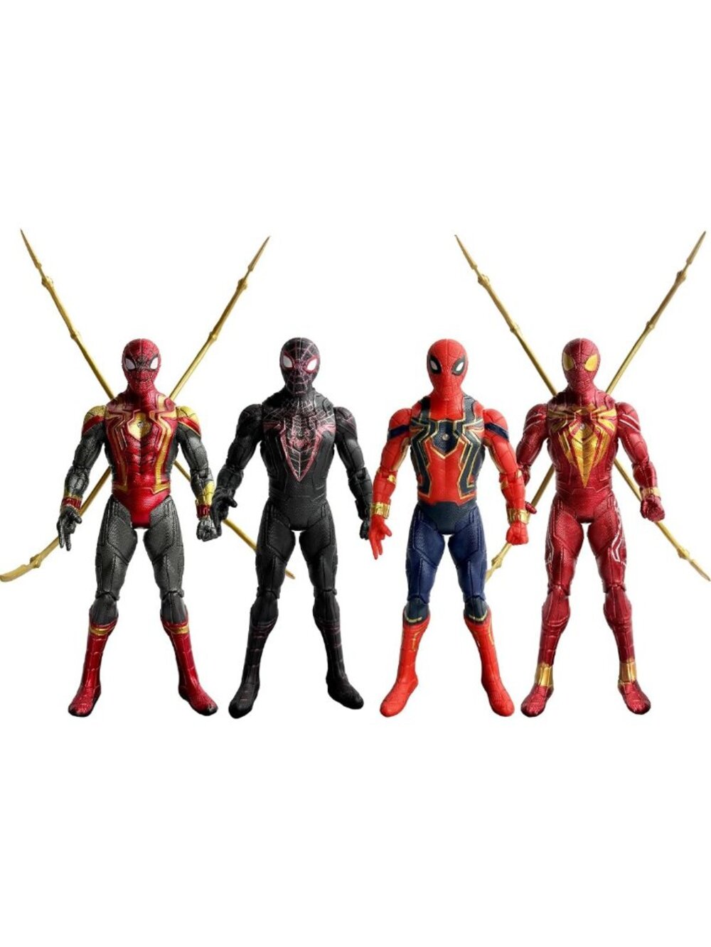 4PCS Movable Spider Hero Action Figures Set - 7" Superhero Collectibles, Desk